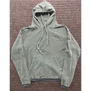 FreeCity Sun Faded Green Raglan Hoodie Pullover Cotton Modal Size 0 Mens Womens